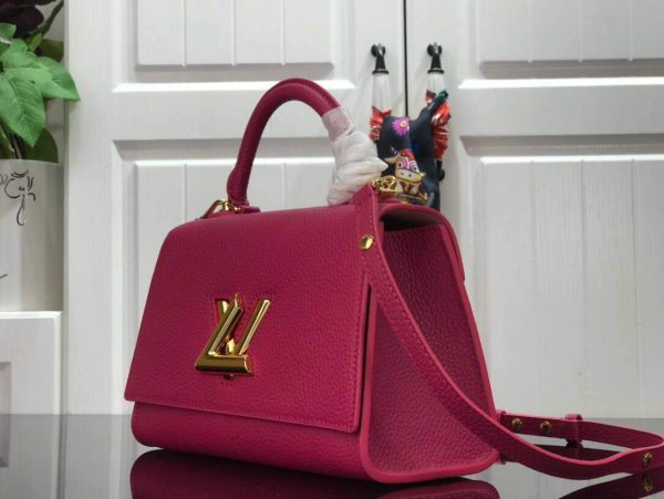 LV M57096 Louis Vuitton Twist one Handle PM M57093 Taurillon Leather Plum - luxibagsmall