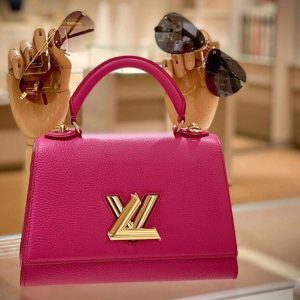 LV M57096 Louis Vuitton Twist one Handle PM M57093 Taurillon Leather Plum - luxibagsmall