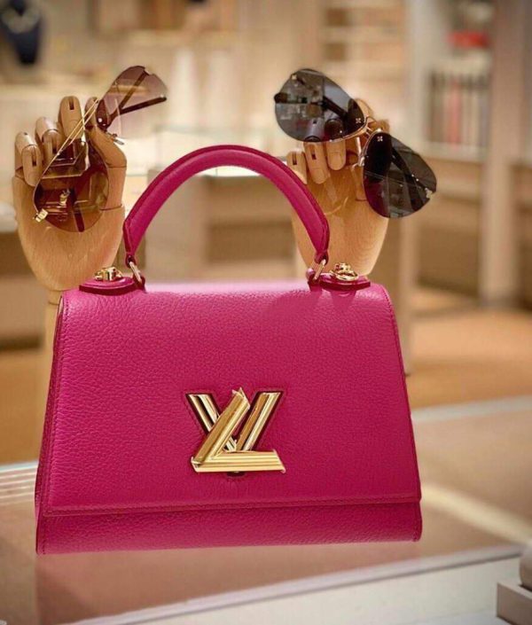 LV M57096 Louis Vuitton Twist one Handle PM M57093 Taurillon Leather Plum - luxibagsmall