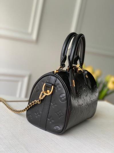 LV M57111 Louis Vuitton Speedy BB Monogram Black - luxibagsmall