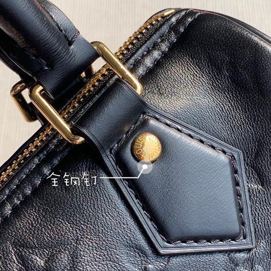 LV M57111 Louis Vuitton Speedy BB Monogram Black - luxibagsmall