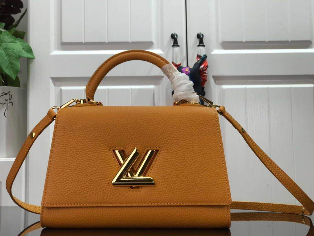 LV M57136 Louis Vuitton Twist one Handle PM M57093 Taurillon Leather Saffron - luxibagsmall