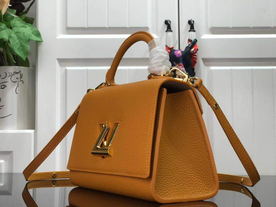 LV M57136 Louis Vuitton Twist one Handle PM M57093 Taurillon Leather Saffron - luxibagsmall