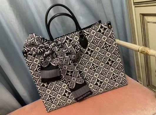 LV M57207 Louis Vuitton M57185 Since 1854 Onthego Gm Monogram Jacquard Gray - luxibagsmall