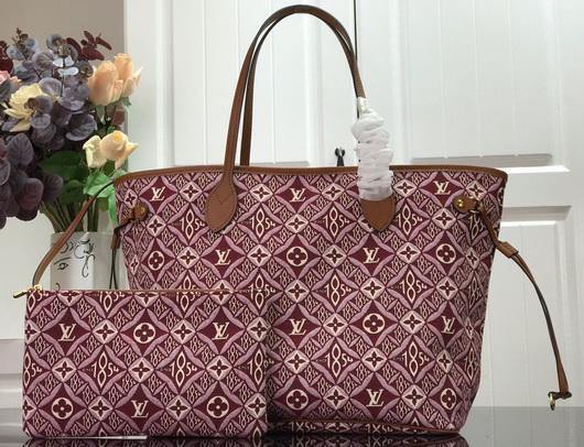 LV M57273 Louis Vuitton M57230 since 1854 Neverfull MM Shopping Bag Bordeaux - Voguebags