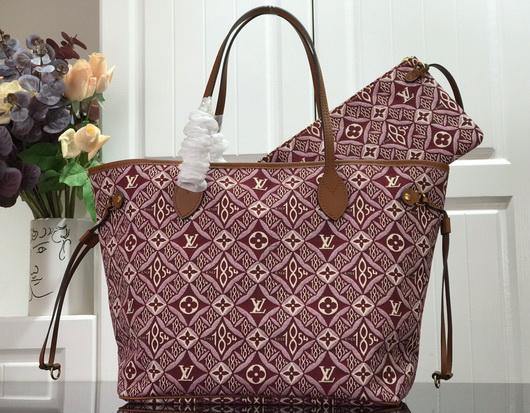 LV M57273 Louis Vuitton M57230 since 1854 Neverfull MM Shopping Bag Bordeaux - Voguebags