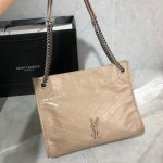 YSL 577999 Yves Saint Laurent Niki Medium Shoulder Tote Bag Apricot - luxibagsmall