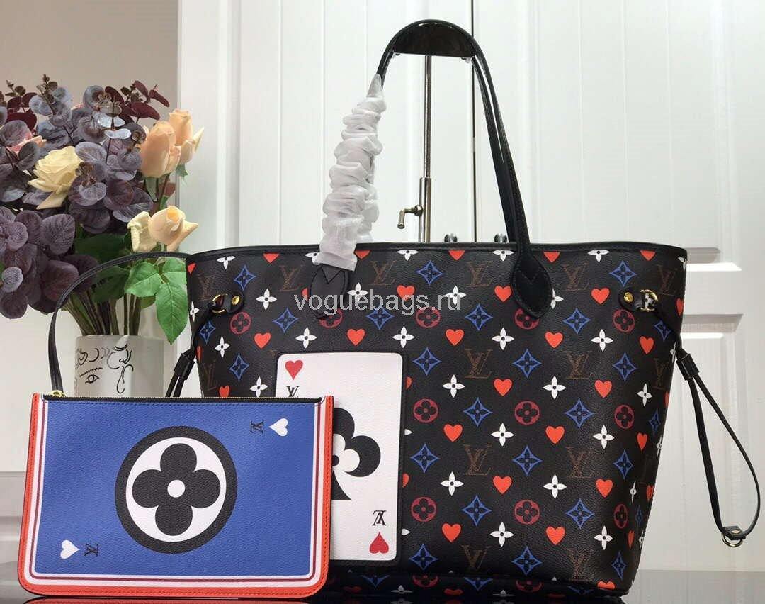 LV M57462 Louis Vuitton Game On Neverfull MM Monogram M57483 Bag Black - Voguebags