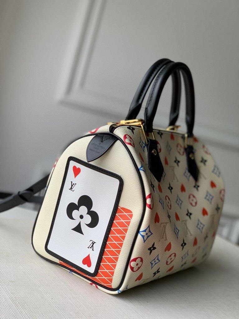 LV M57466 Louis Vuitton GAME ON Speedy Bandouliere 25 Bag White - luxibagsmall