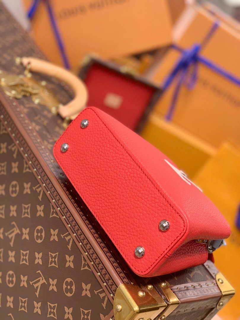 LV M57520 Louis Vuitton Capucines Mini M57521 Bag Red Blue - luxibagsmall