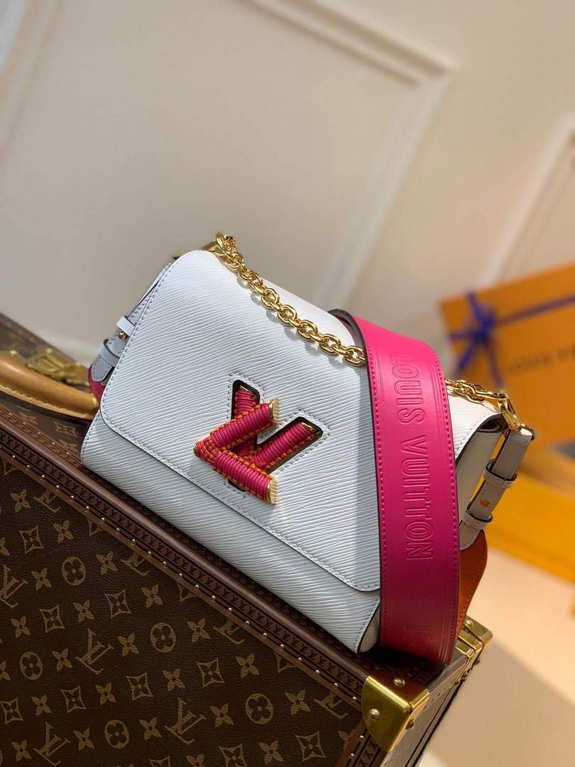 LV M57666 Louis Vuitton Twist MM Epi Handbag M57667 M57669 White - luxibagsmall