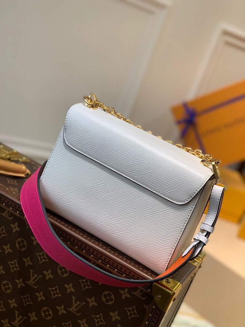 LV M57666 Louis Vuitton Twist MM Epi Handbag M57667 M57669 White - luxibagsmall