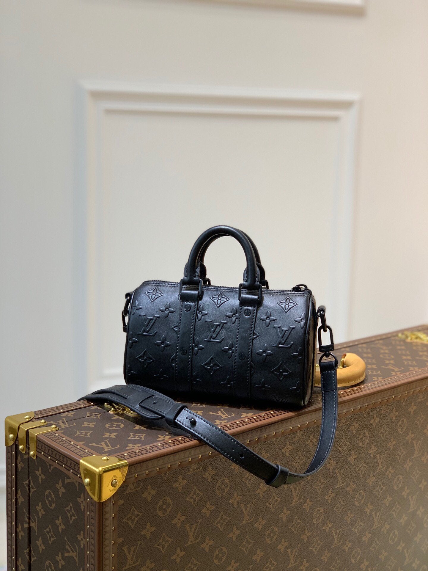 LV M57960 Louis Vuitton Keepall XS Handbag M57961 Black - luxibagsmall