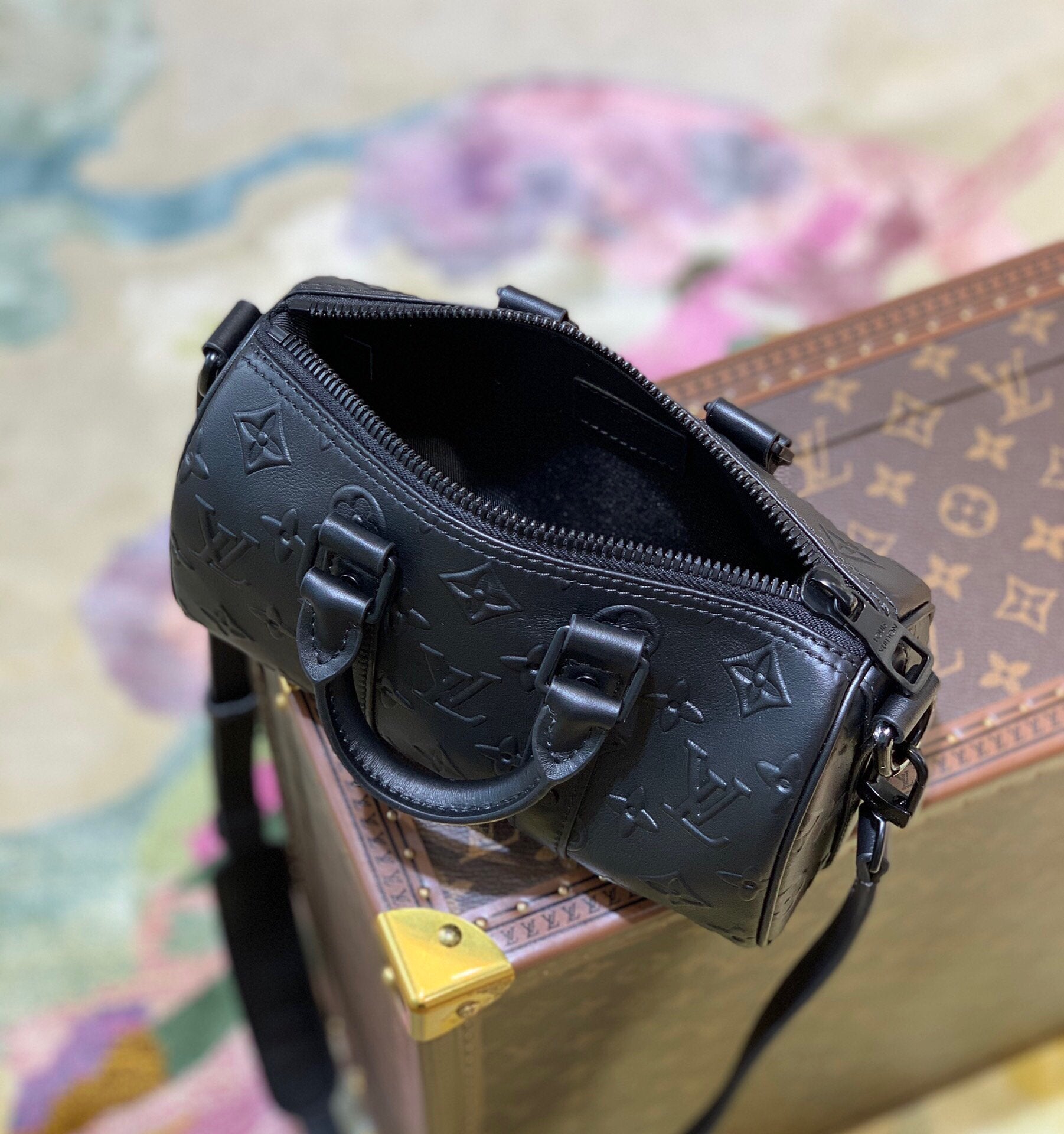 LV M57960 Louis Vuitton Keepall XS Handbag M57961 Black - luxibagsmall