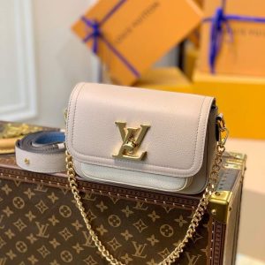 LV M58554 Louis Vuitton Lockme Tender Bag M58557 M58555 Greige - luxibagsmall