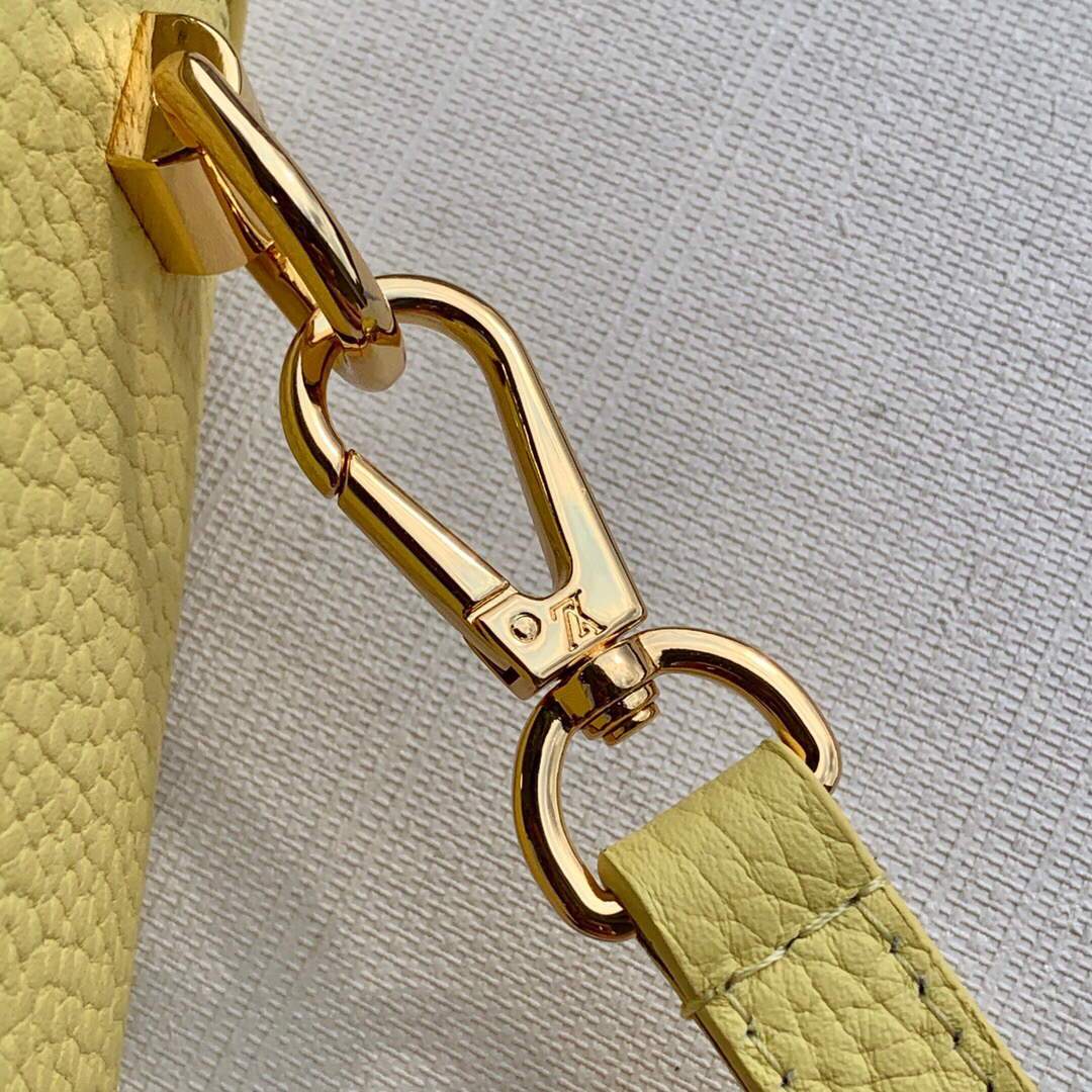 LV M58571 Louis Vuitton Twist PM Leathers Handbag Ginger Yellow - luxibagsmall