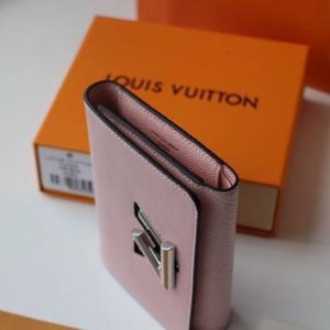 LV M64414 Louis Vuitton Twist Compact Wallet Epi Leather Pink - luxibagsmall