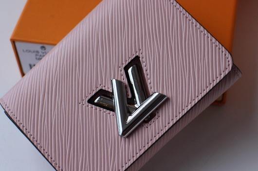 LV M64414 Louis Vuitton Twist Compact Wallet Epi Leather Pink - luxibagsmall