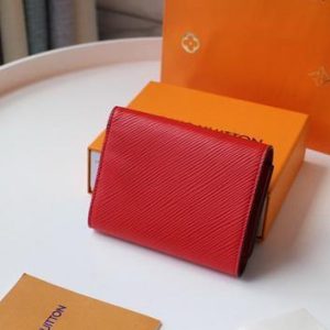 LV M64414 Louis Vuitton Twist Compact Wallet Epi Leather Red - luxibagsmall