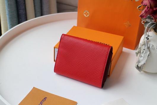 LV M64414 Louis Vuitton Twist Compact Wallet Epi Leather Red - luxibagsmall