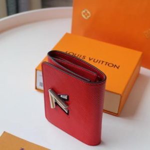 LV M64414 Louis Vuitton Twist Compact Wallet Epi Leather Red - luxibagsmall