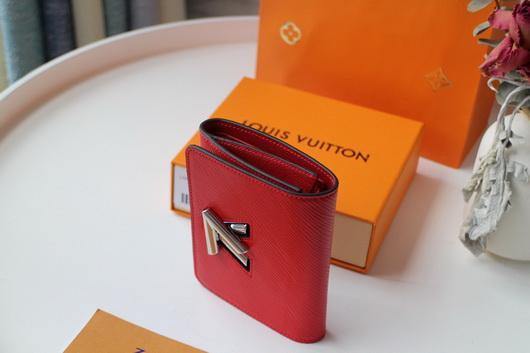 LV M64414 Louis Vuitton Twist Compact Wallet Epi Leather Red - luxibagsmall