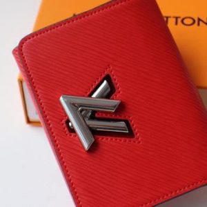 LV M64414 Louis Vuitton Twist Compact Wallet Epi Leather Red - luxibagsmall