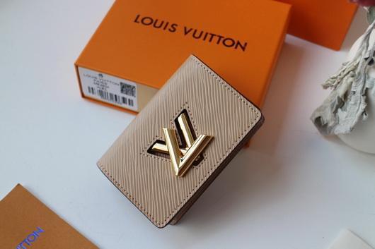 LV M68682 Louis Vuitton Twist Multicartes Wallet Epi Leather Apricot - luxibagsmall