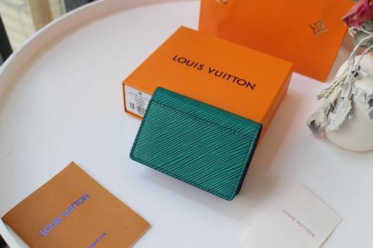 LV M68682 Louis Vuitton Twist Multicartes Wallet Epi Leather Green - luxibagsmall