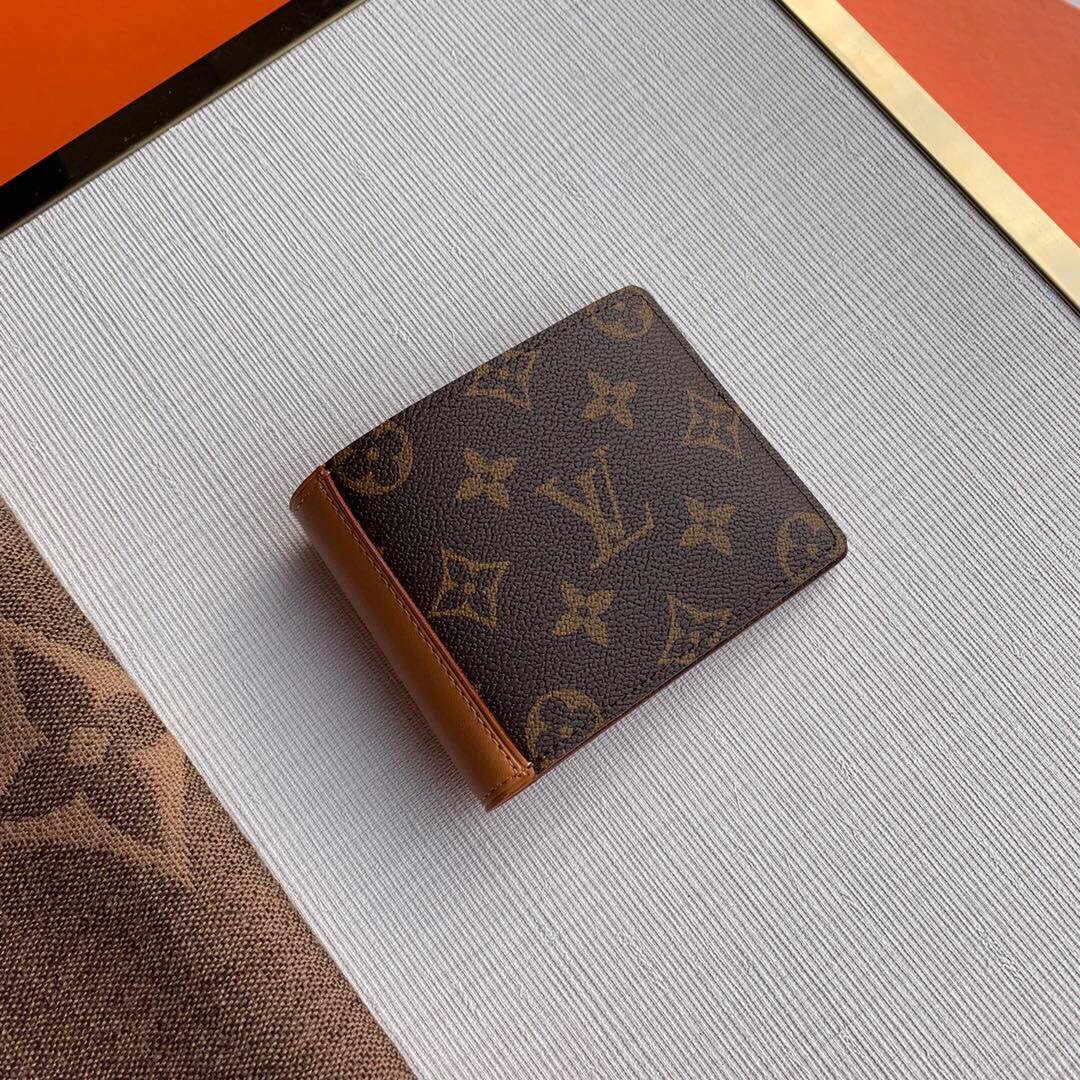 LV M69024 Louis Vuitton Mul Tpile Wallet Monogram Brown - luxibagsmall