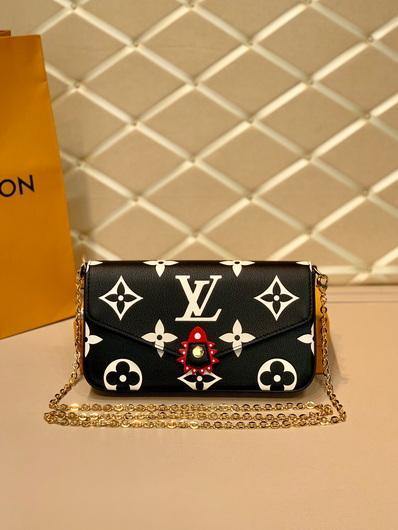 LV M69515 Louis Vuitton Crafty Félicie Pochette Black - luxibagsmall