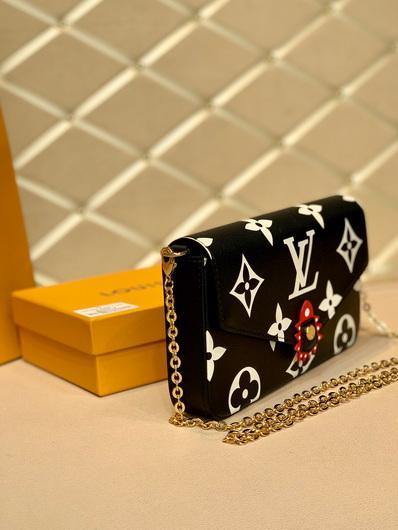 LV M69515 Louis Vuitton Crafty Félicie Pochette Black - luxibagsmall