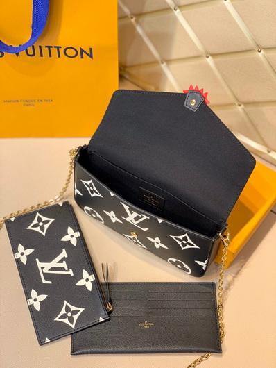 LV M69515 Louis Vuitton Crafty Félicie Pochette Black - luxibagsmall