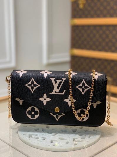 LV M80482 Louis Vuitton M69977 Félicie Pochette Leather Black - luxibagsmall