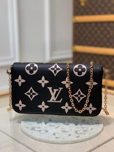 LV M80482 Louis Vuitton M69977 Félicie Pochette Leather Black - luxibagsmall