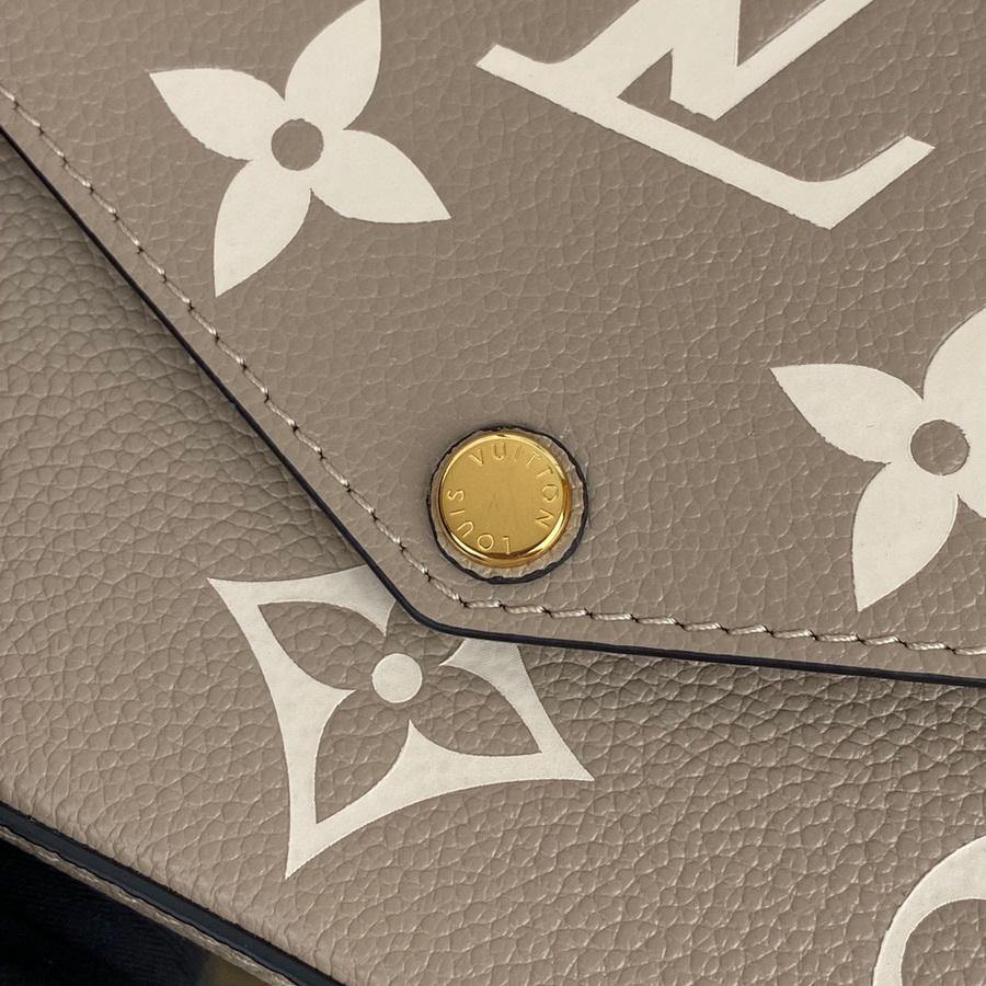 LV M69977 Louis Vuitton M80482 Game on Felicie Pochette Bag Gray and Cream - Voguebags