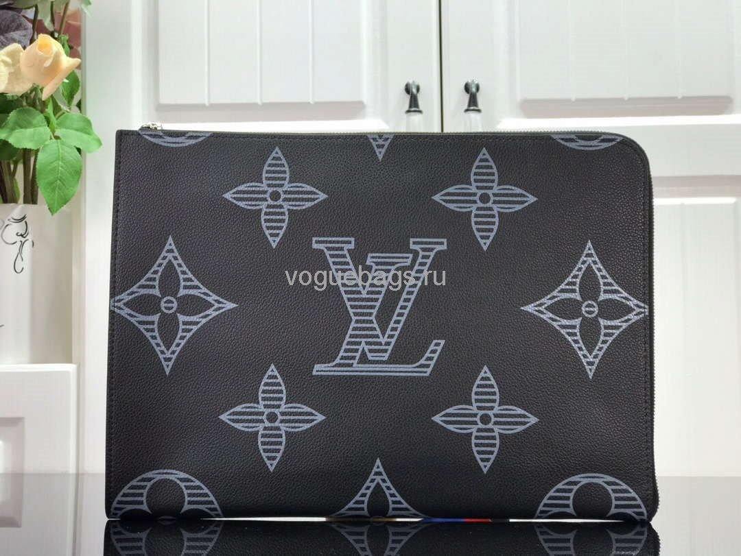 LV M80044 Louis Vuitton Pochette Jour Taurillon Monogram Black - luxibagsmall