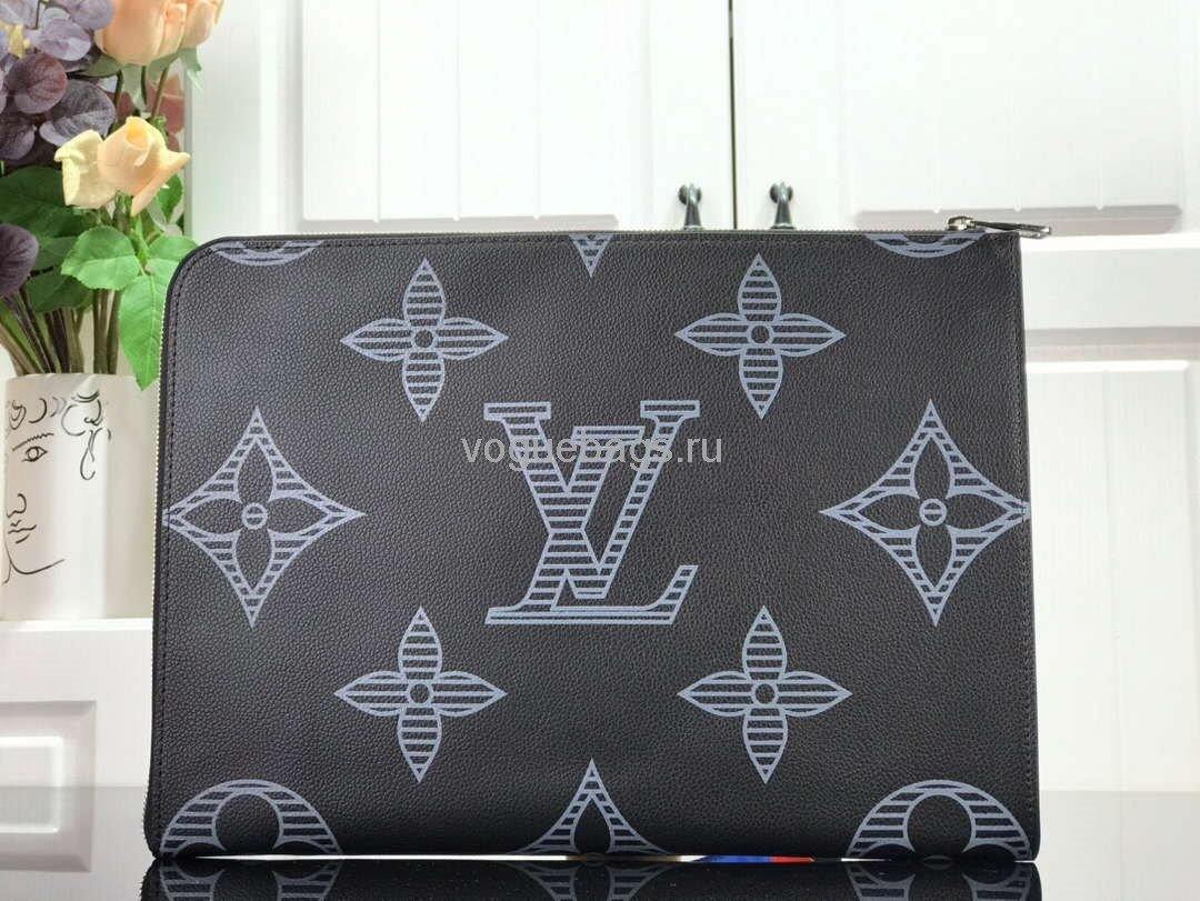 LV M80044 Louis Vuitton Pochette Jour Taurillon Monogram Black - luxibagsmall