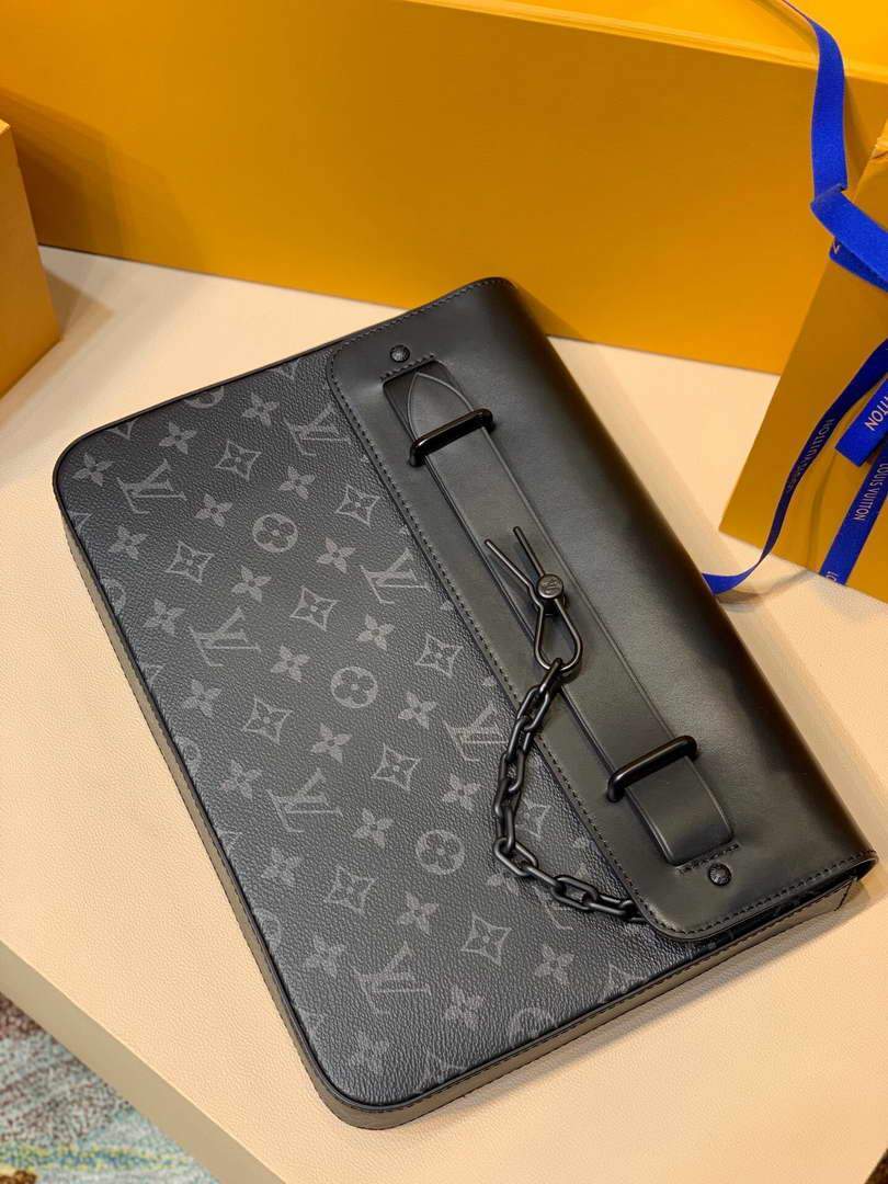 LV M80107 Louis Vuitton Pochette Steamer Monogram Eclipse - luxibagsmall