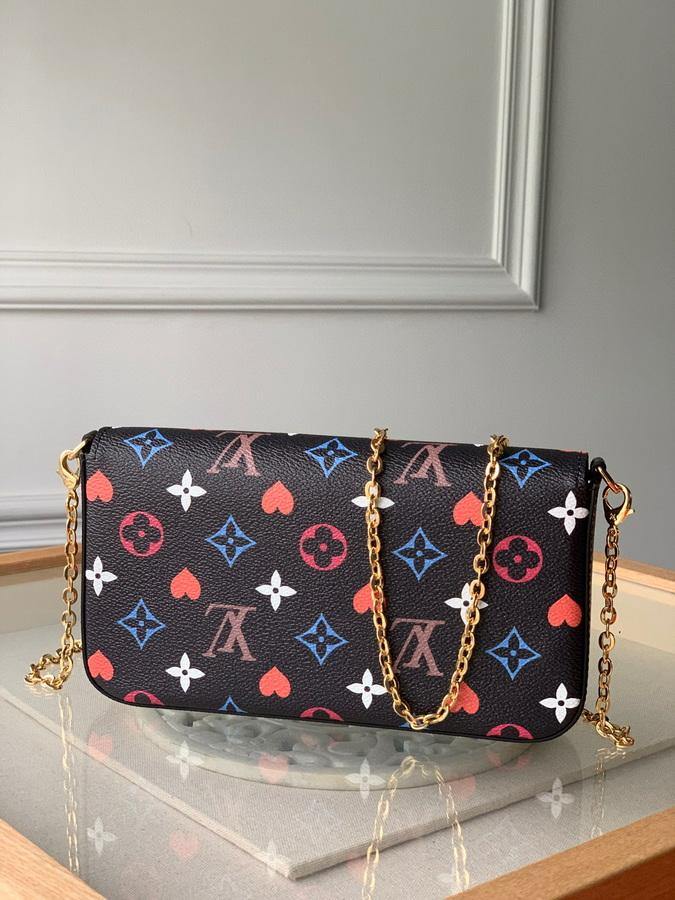 LV M80232 Louis Vuitton M69977 Game on Felicie Pochette Bag Black - Voguebags