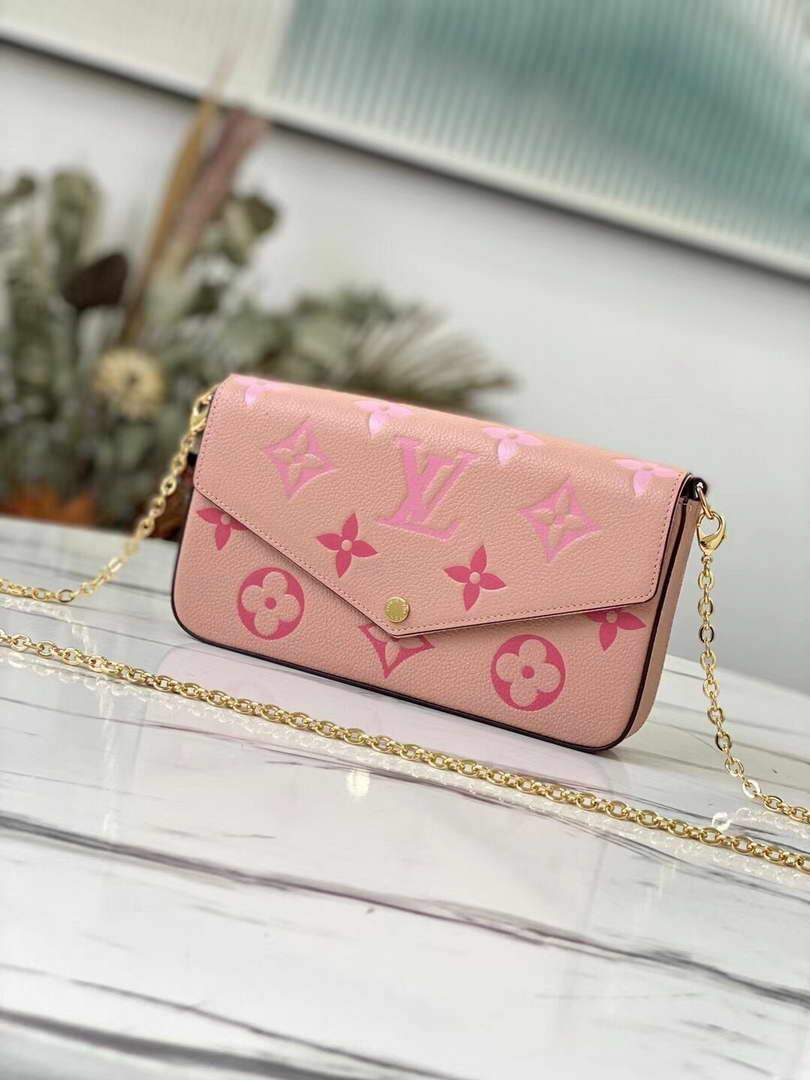 LV M80498 Louis Vuitton Félicie Pochette Bag Pink - luxibagsmall