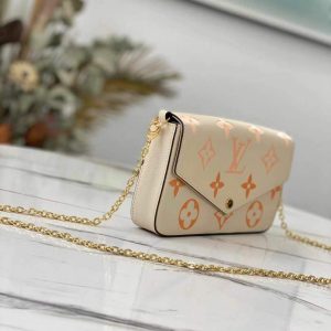 LV M80498 Louis Vuitton Félicie Pochette Bag Cream - luxibagsmall