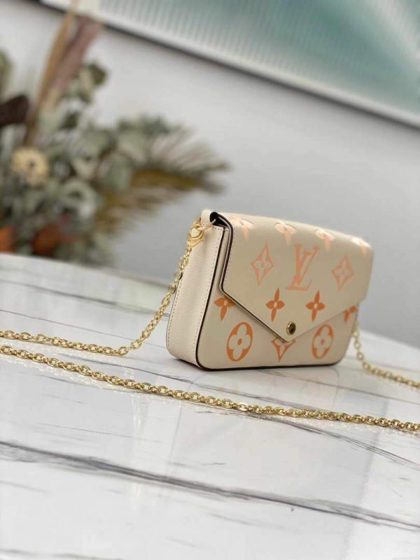 LV M80498 Louis Vuitton Félicie Pochette Bag Cream - luxibagsmall