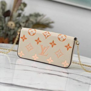 LV M80498 Louis Vuitton Félicie Pochette Bag Cream - luxibagsmall