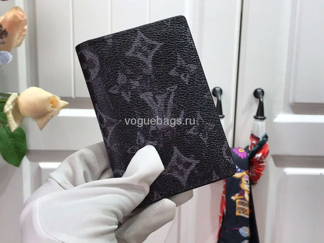 LV M90454 Louis Vuitton Pocket Organizer Monogram Black - luxibagsmall