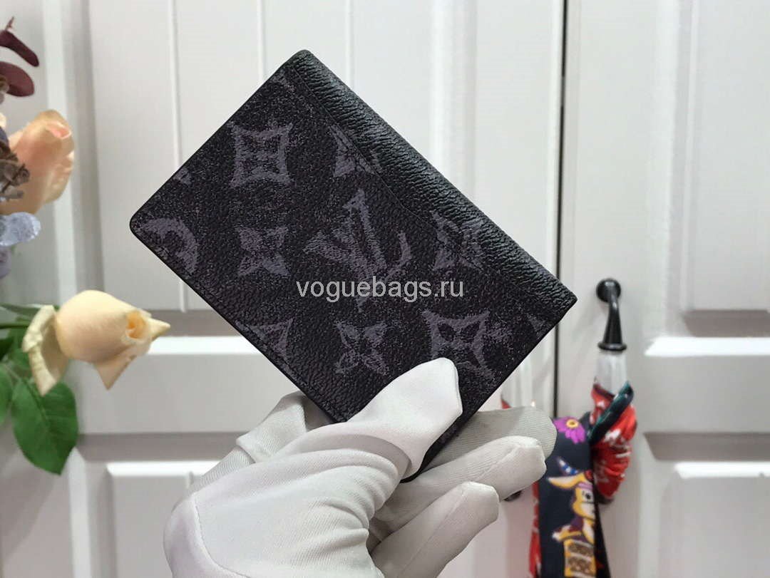 LV M90454 Louis Vuitton Pocket Organizer Monogram Black - luxibagsmall