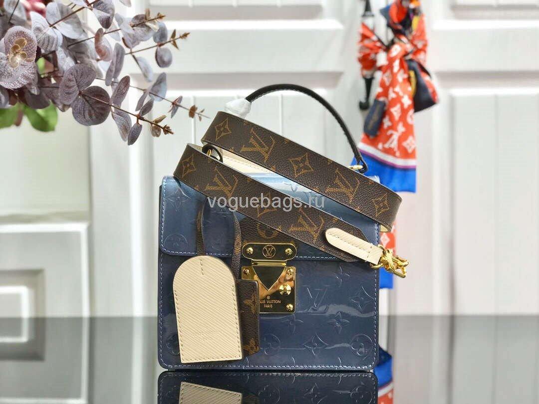 LV M90514 Louis Vuitton Spring Street Monogram Vernis Bag M90454 Blue - Voguebags