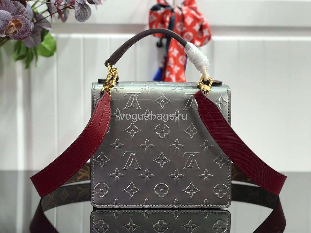 Lv M90502 Louis Vuitton Spring Street Monogram Vernis Bag M90375 Gray - Voguebags