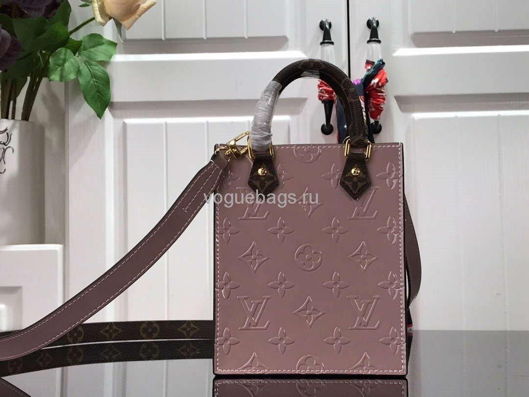 LV M90564 Louis Vuitton Petit Sac Plat Monogram Vernis M69442 Bag Pink - Voguebags