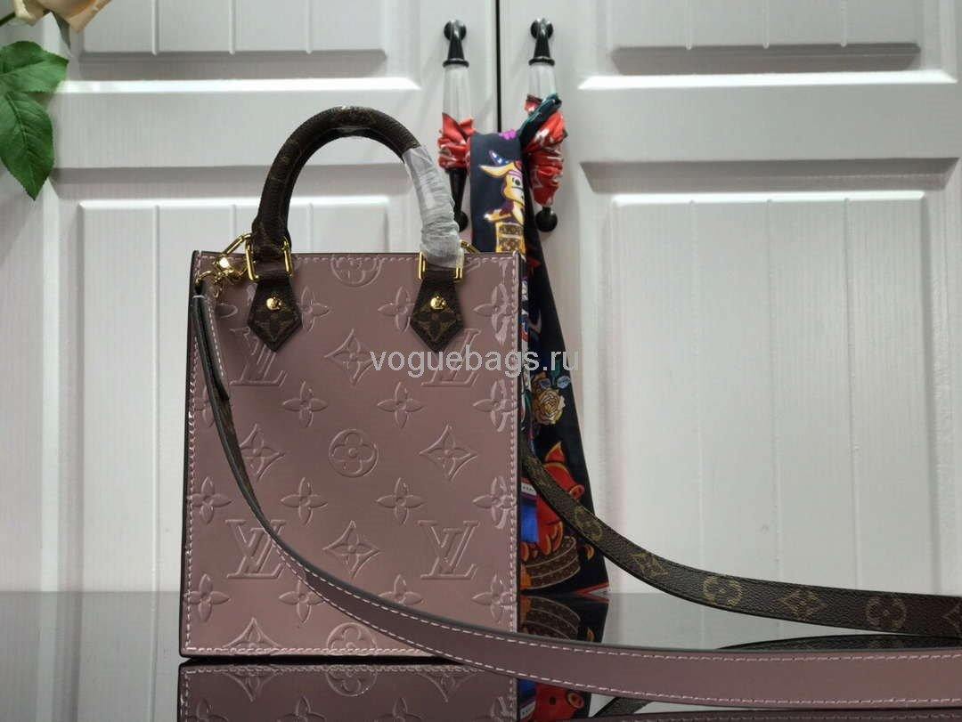 LV M90564 Louis Vuitton Petit Sac Plat Monogram Vernis M69442 Bag Pink - Voguebags